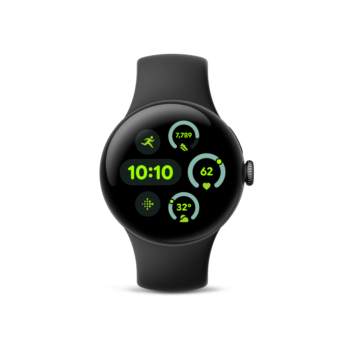 Pixel Watch 3 41mm Active Obsidian Front