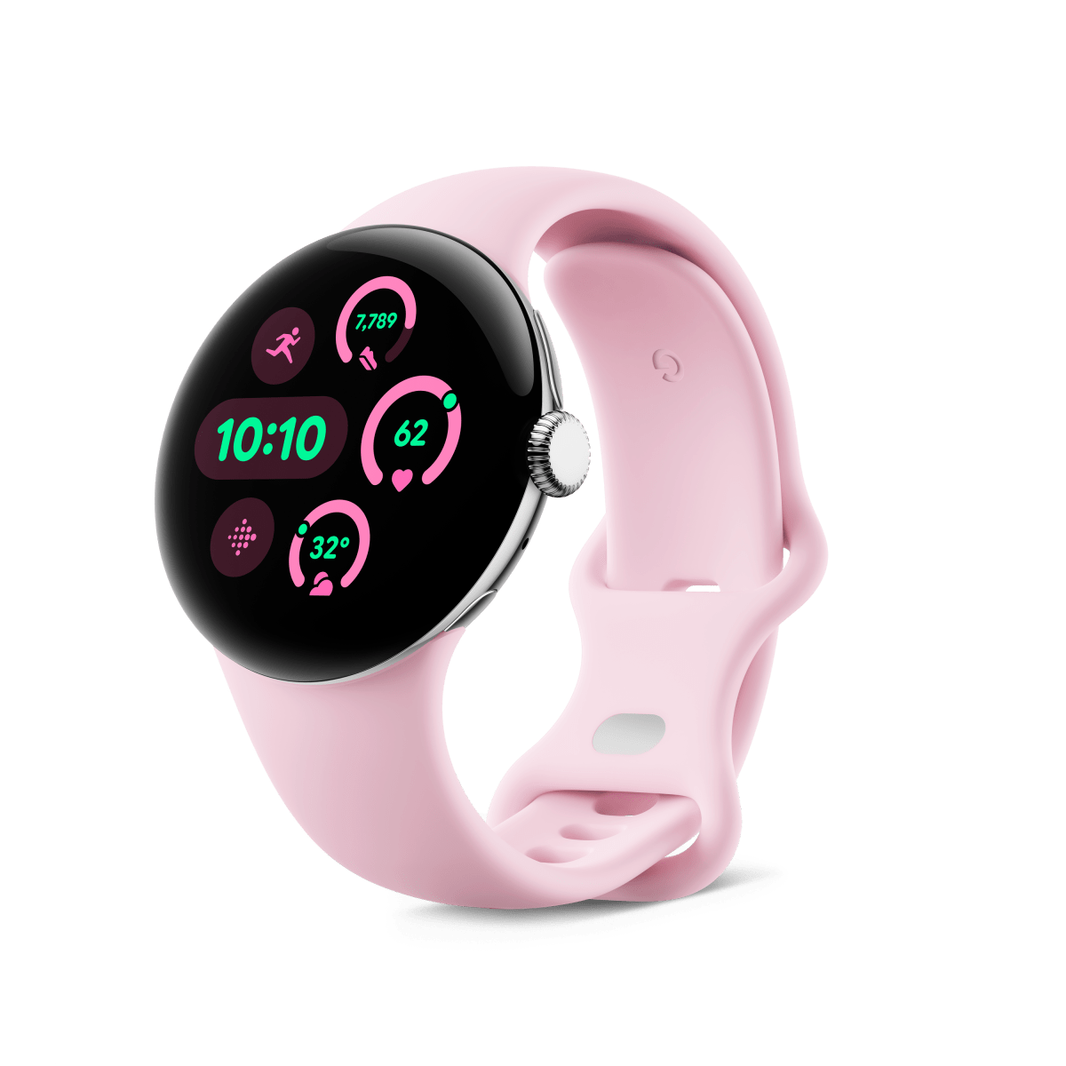 Pixel Watch 3 41mm Active Rose Quartz Side 2