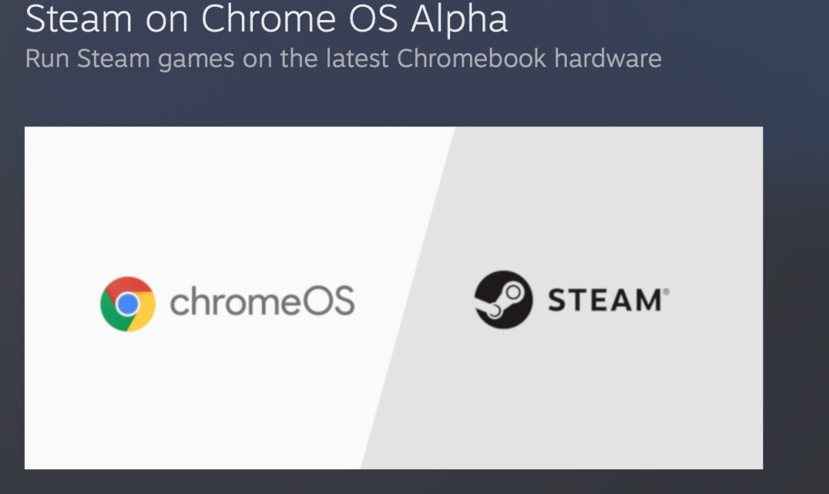 Steam available for Chromebook ChromeOS