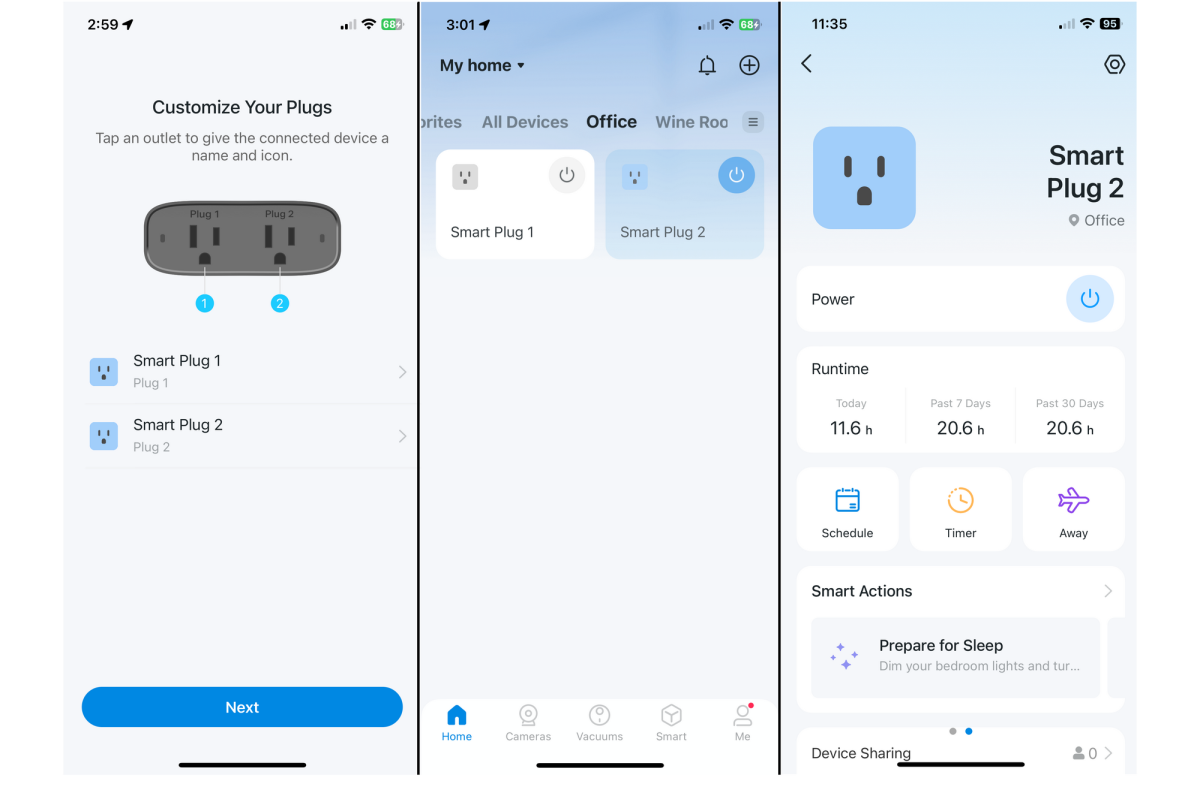 Tapo P400M outdoor smart plug app screenshots