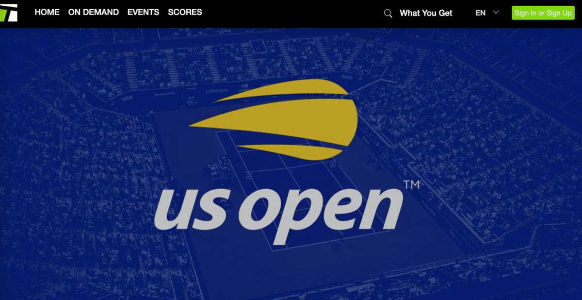 US Open logo on TV