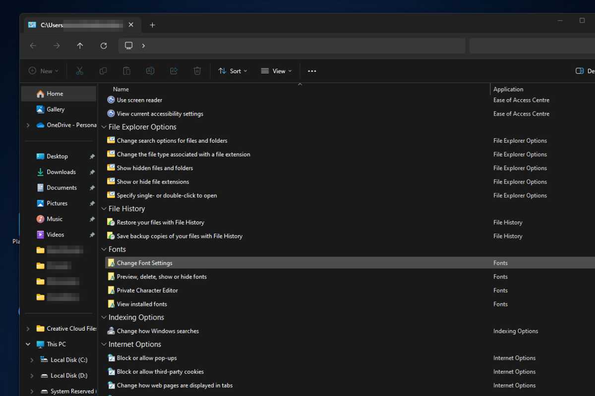 Modo Dios de Windows 11 habilitado y configuraciones que puedes cambiar