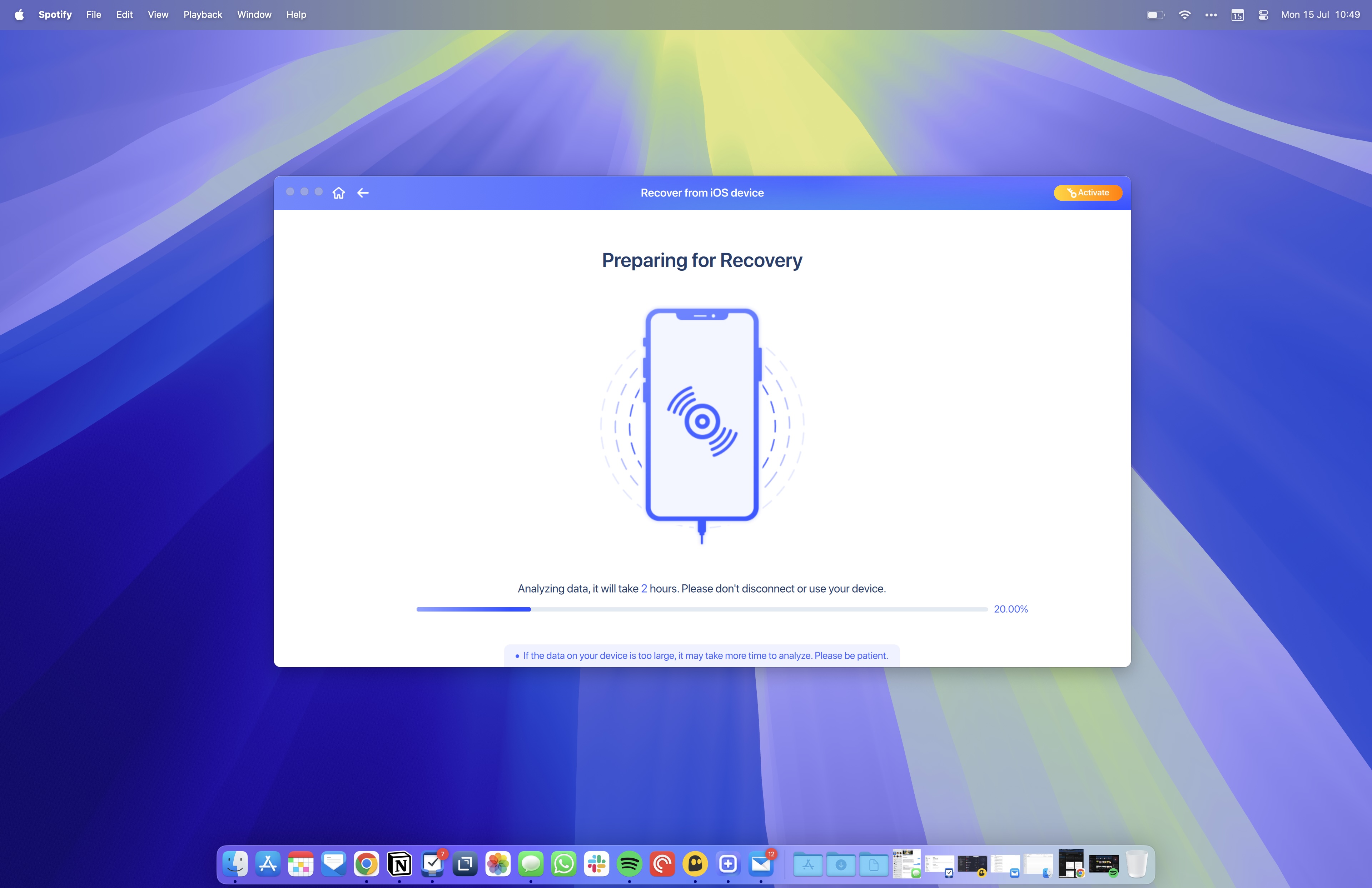 Escaneo de easeus mobisaver