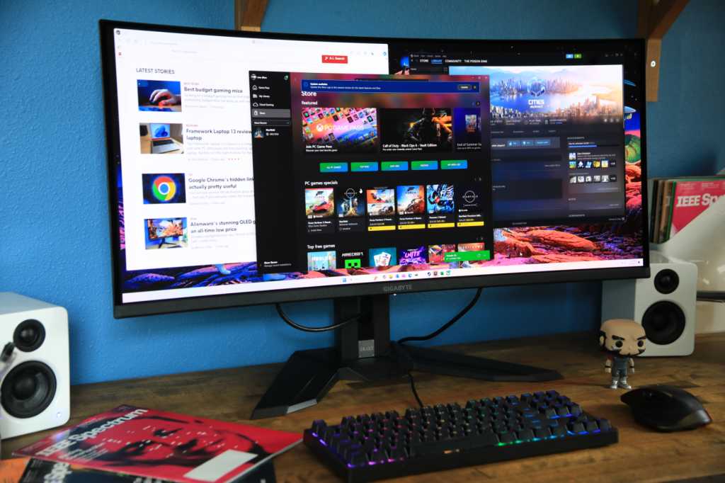 Image: Gigabyte MO34WQC im Test: Ein gelungener, aber unscheinbarer QD-OLED-Monitor