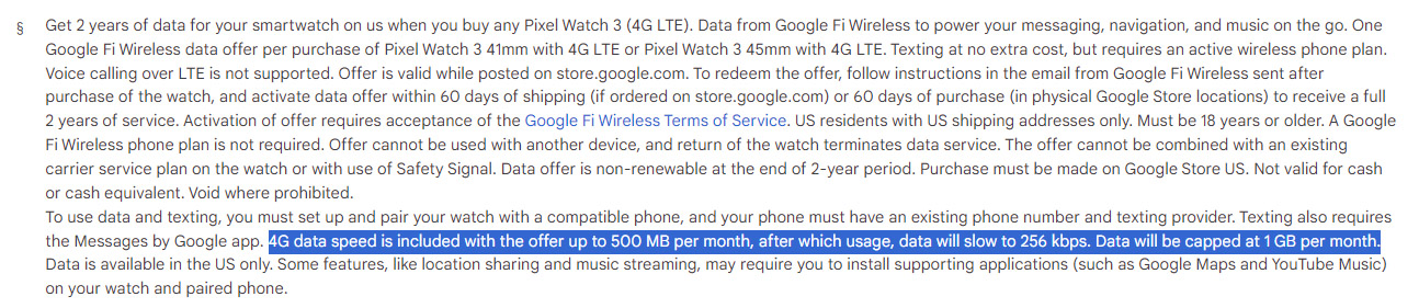 The Pixel Watch 3’s free Google Fi LTE sure has a lot of gotchas