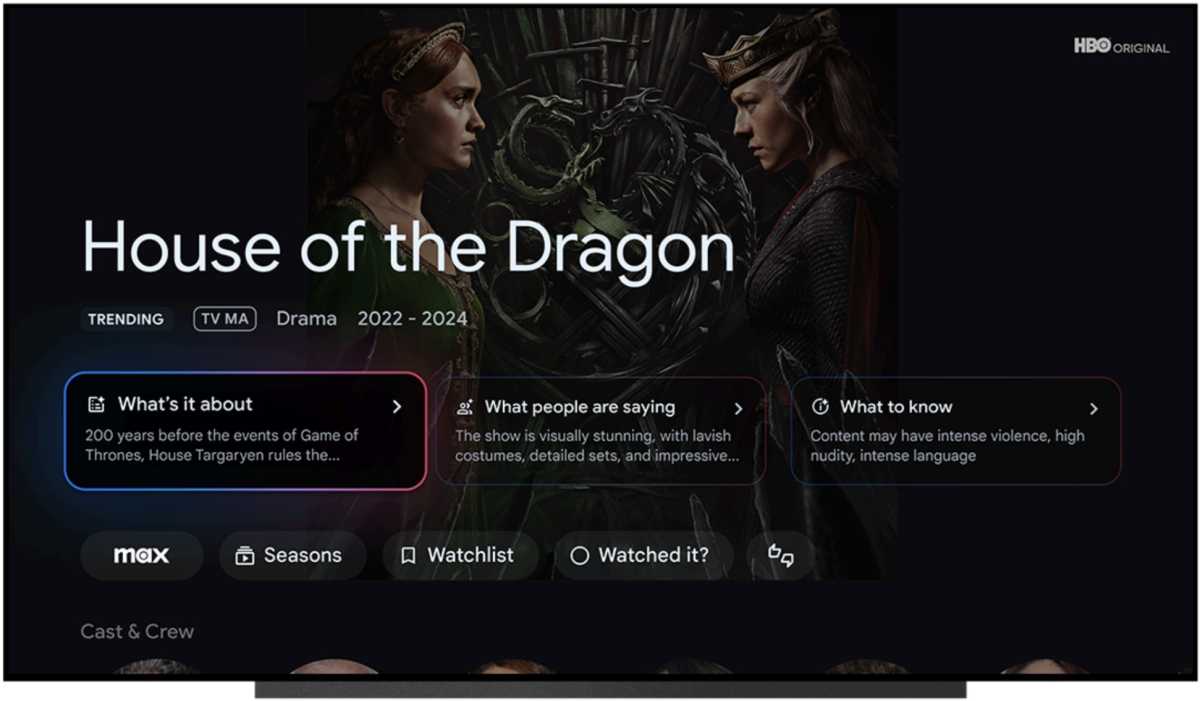 Google TV AI summaries