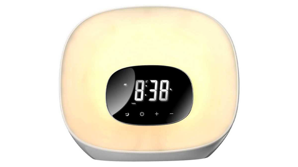 Light alarm on a white backdrop