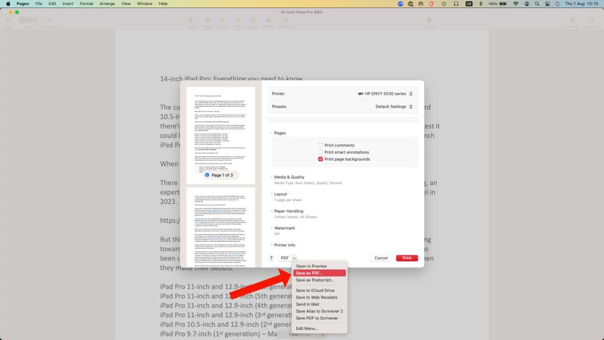 How to create a PDF file on Mac STEP 4