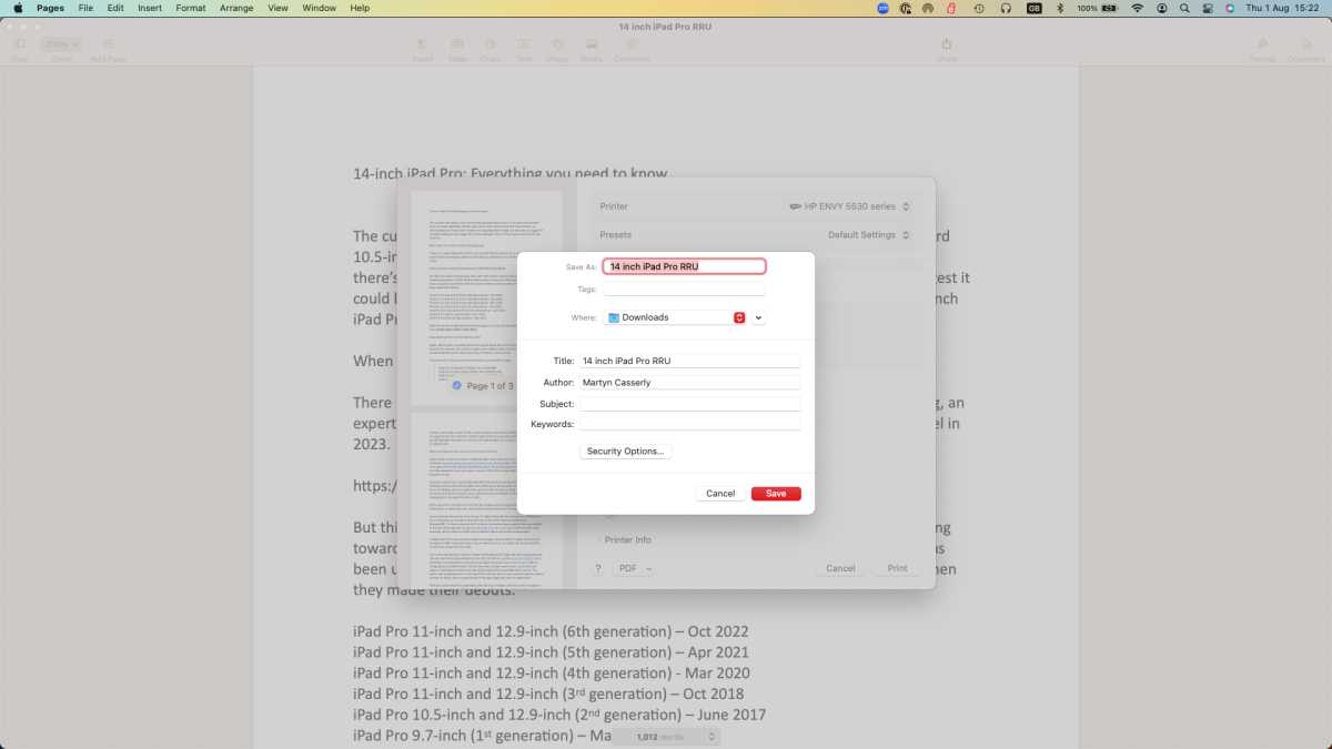 How to create a PDF file on Mac STEP5