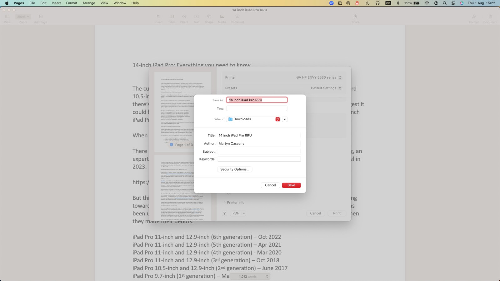 How to make a PDF on Mac