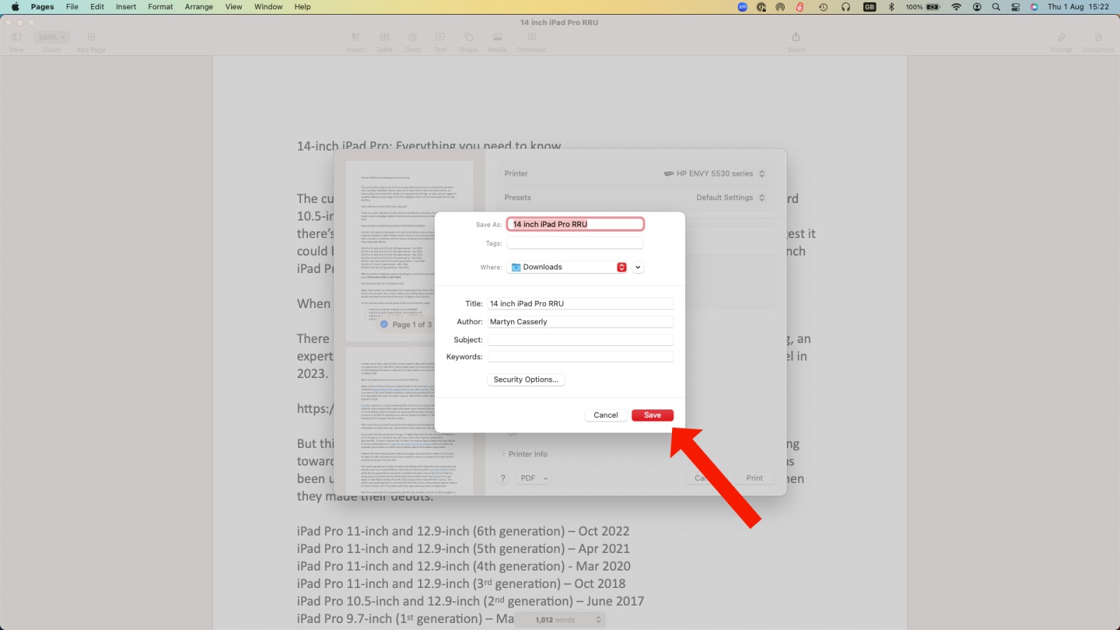 Как создать PDF на Mac