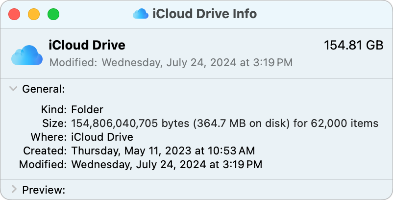 iCloud Drive Information