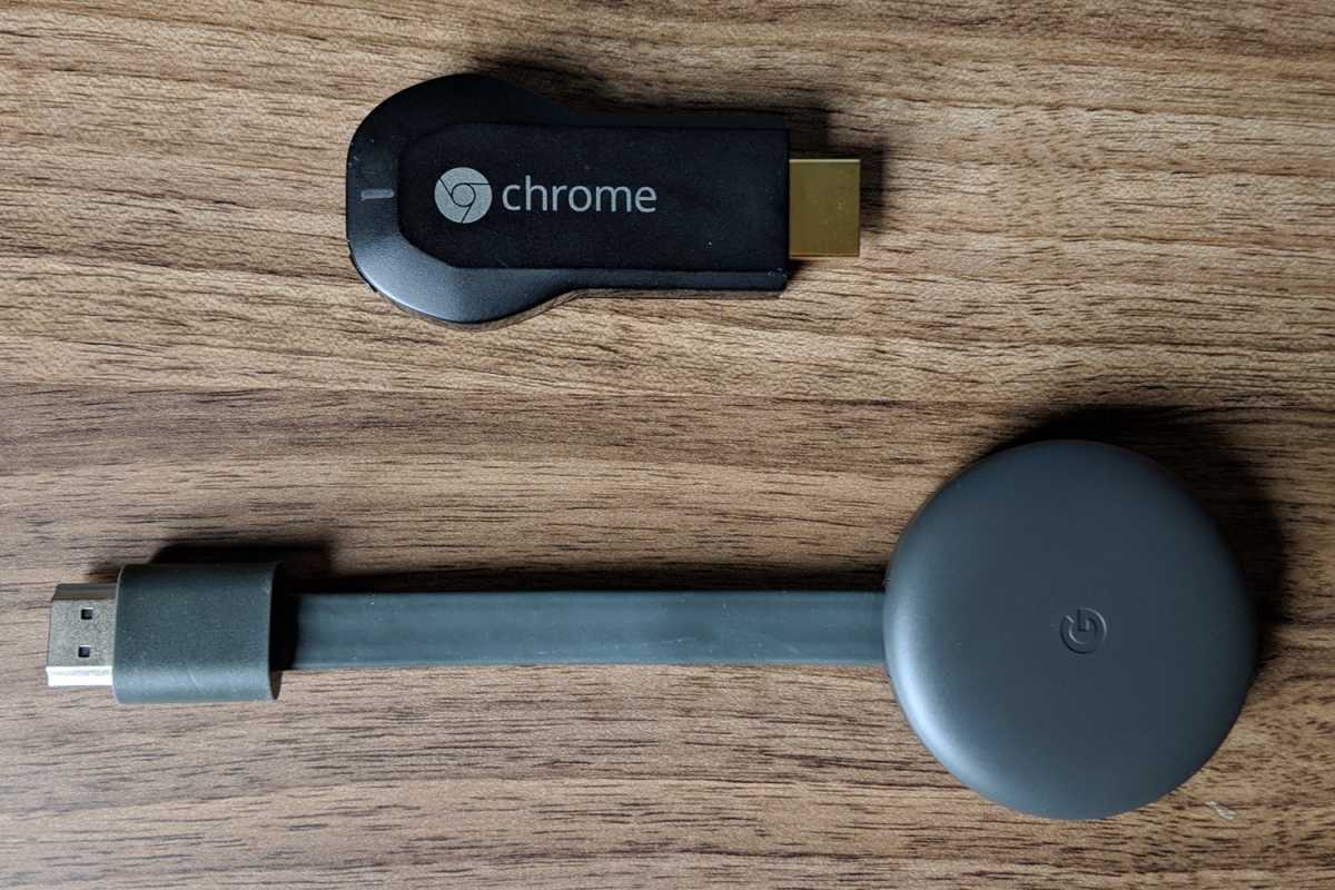 First and third generation Chromecast