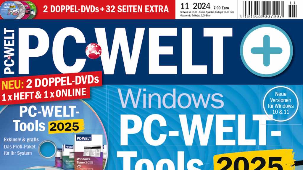 Image: PC-WELT 11/2024 jetzt am Kiosk: PC-WELT-Tools 2025