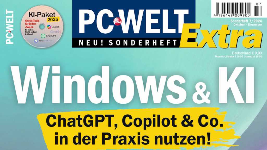 Image: PC-WELT Sonderheft 7/2024 jetzt am Kiosk: Windows & KI