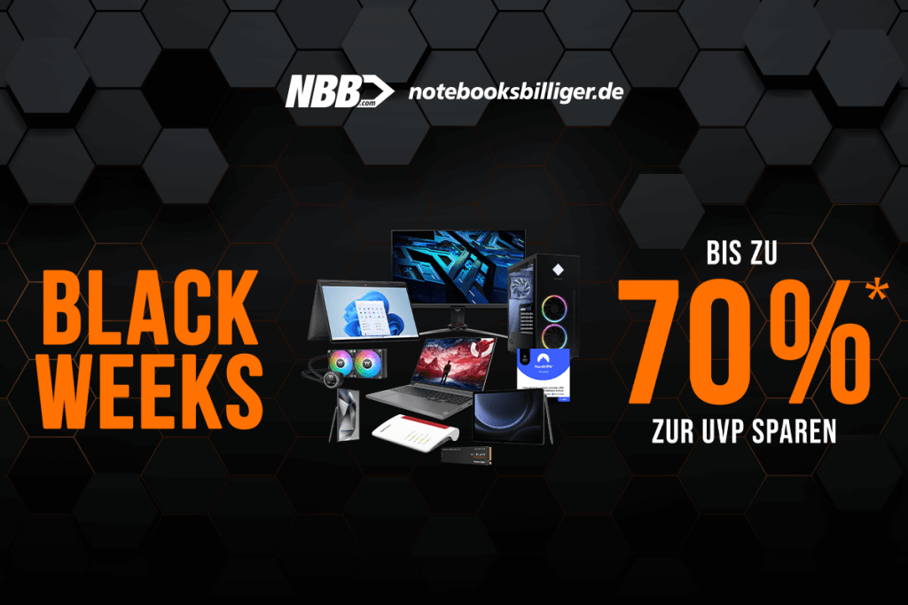 Image: Letzter Tag Black-Weeks bei NBB: Notebooks, PCs und mehr bis zu 70 Prozent gÃ¼nstiger