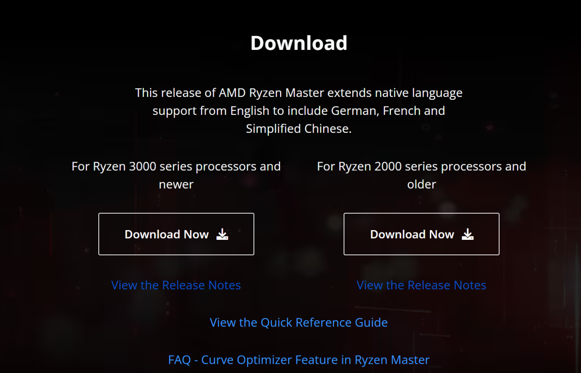 AMD’s Ryzen Master drops support for older Ryzens, sort of