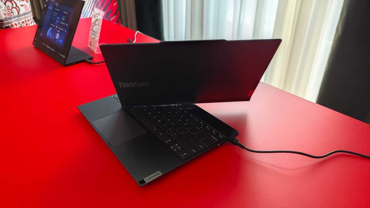 Lenovo’s concept laptop unfolds itself and turns to follow you