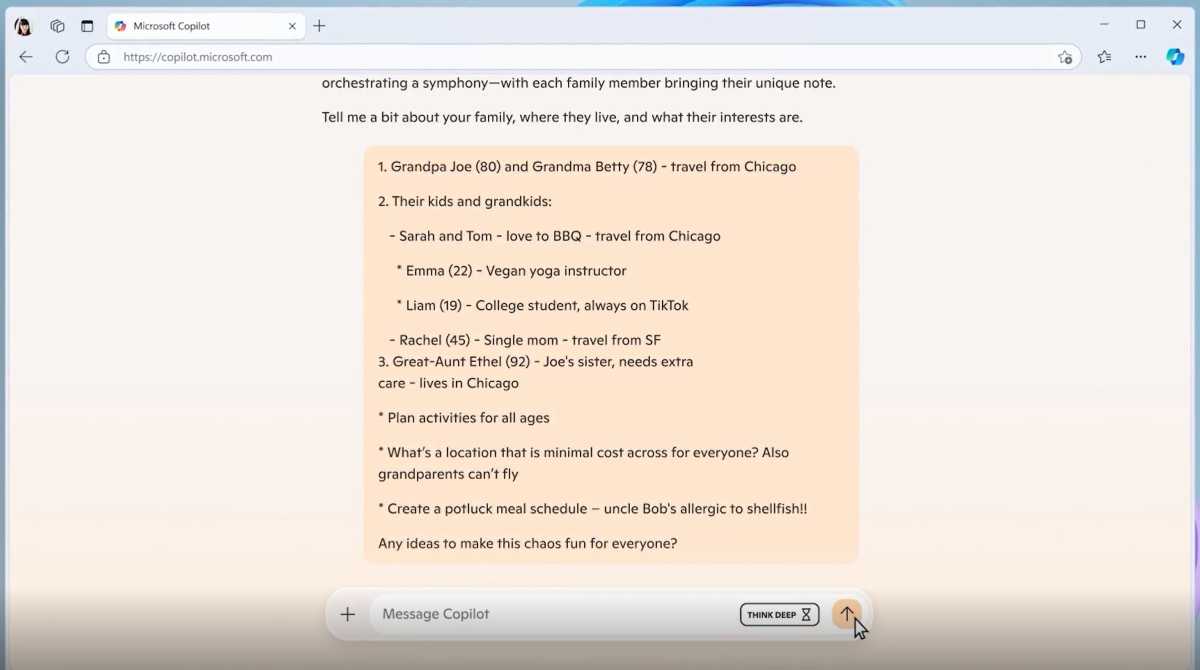 Microsoft Windows Copilot Think Deeper