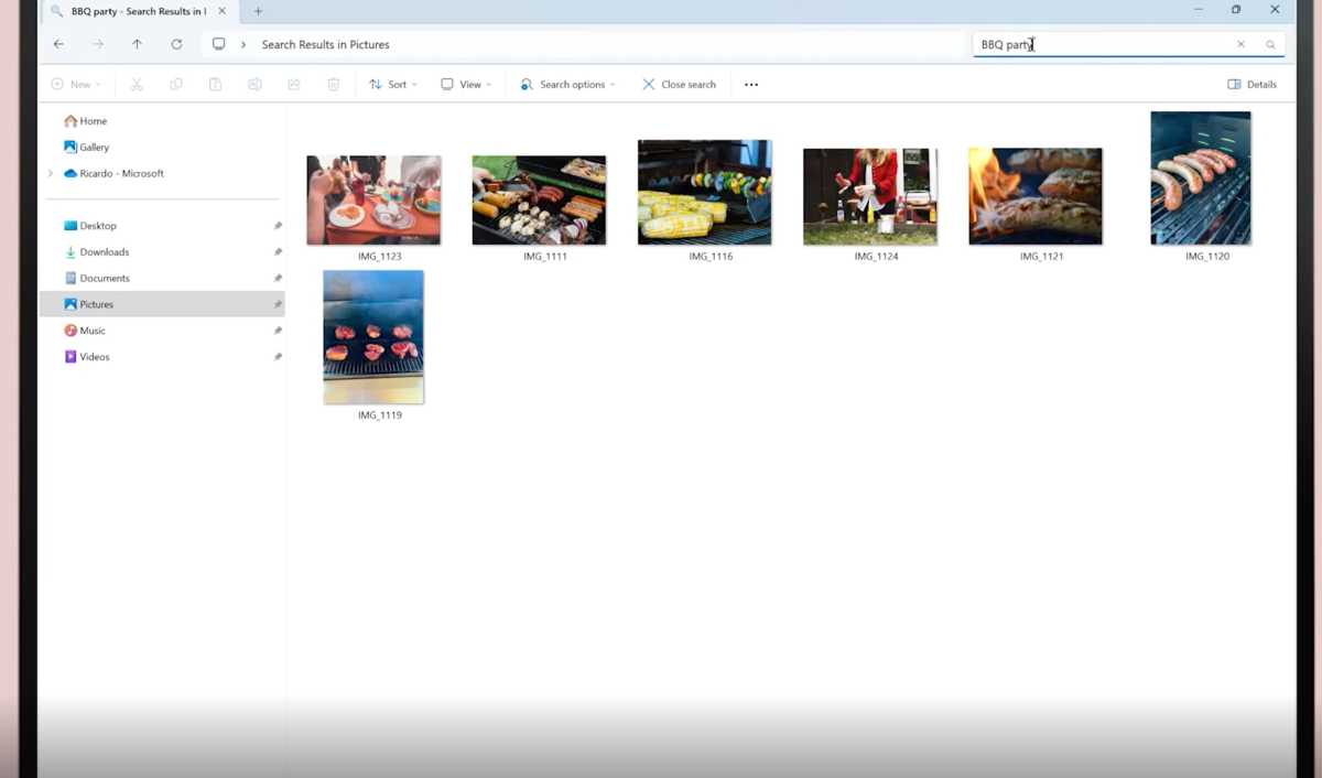 Microsoft WIndows 11 improved semantic search File Explorer