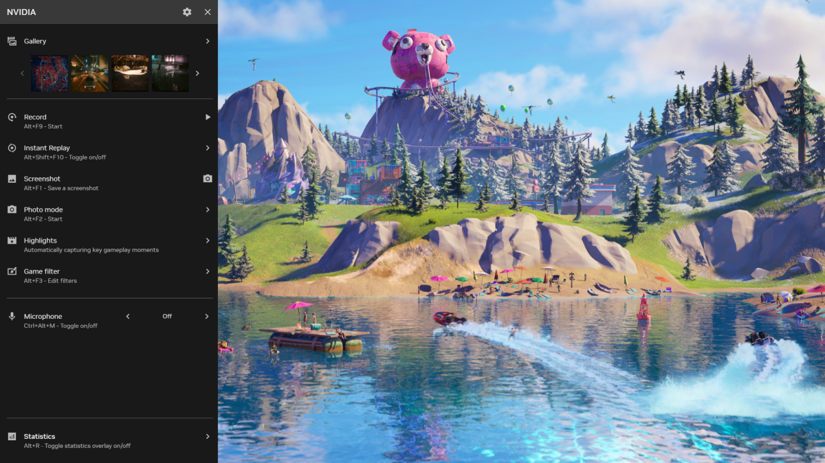 Nvidia App features for ShadowPlay and broadcast and recording screenshot