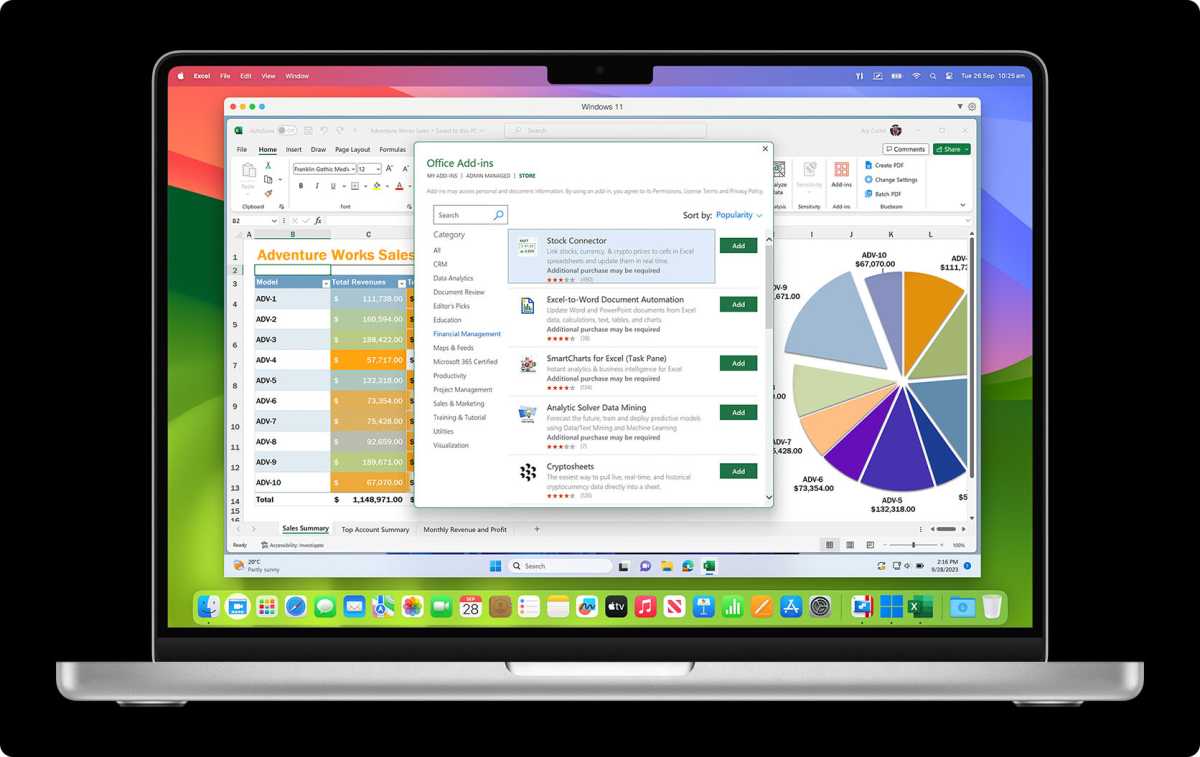 Parallels 20 Running Excel