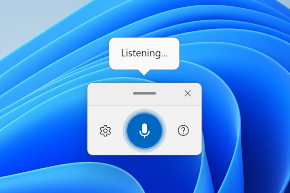 Windows 11 Dictation voice typing listening screenshot