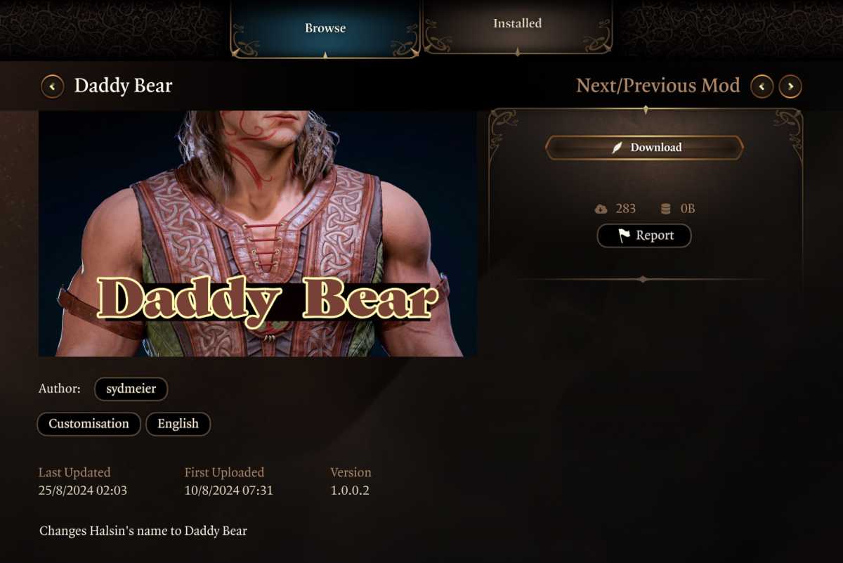 Baldur’s Gate III adds native game mods on PC