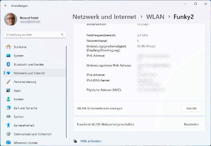 Windows zeigt auf Wunsch die gespeicherten WLAN-Passwörter an, allerdings immer nur eines zur gleichen Zeit.