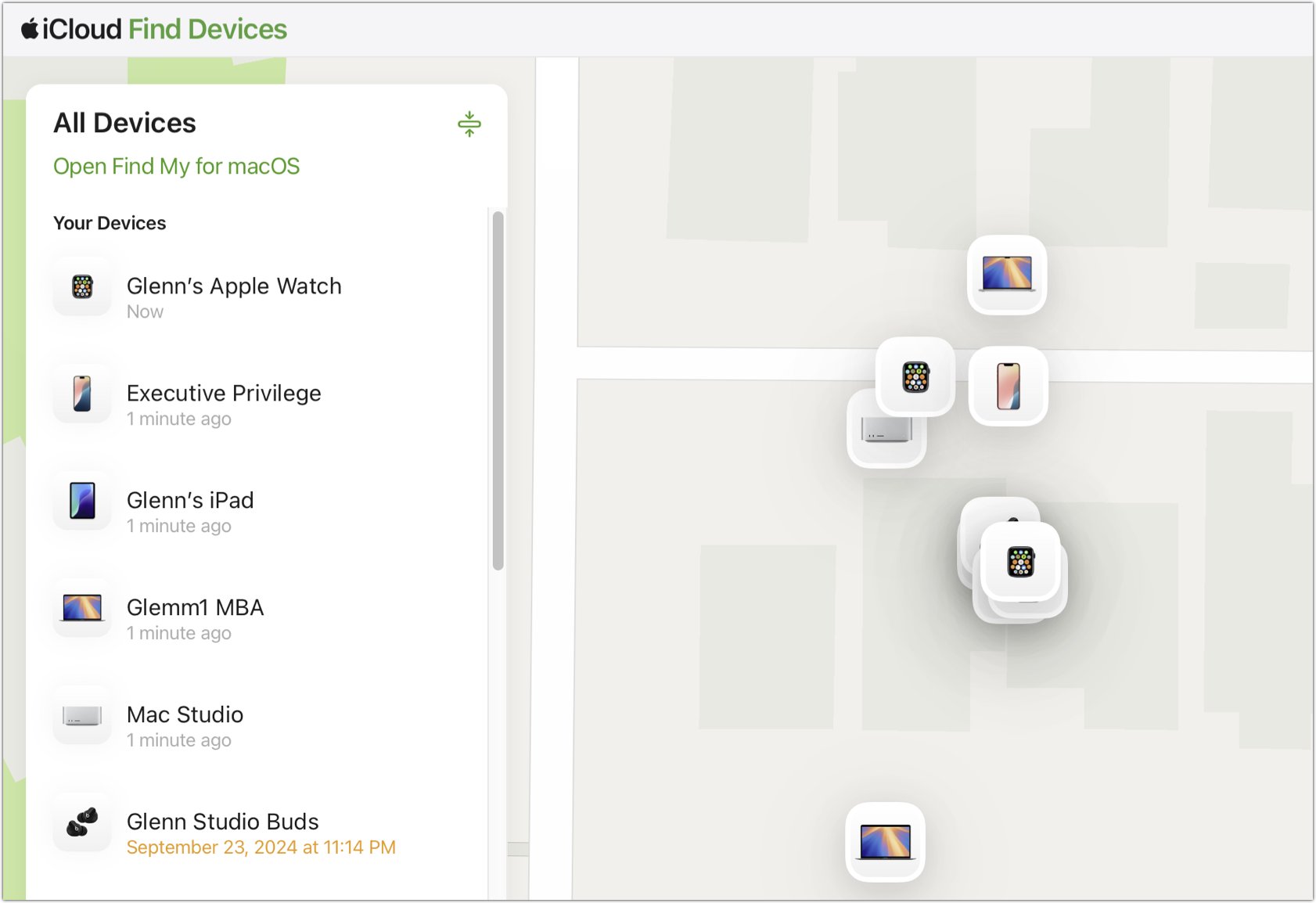 Find My iCloud web app