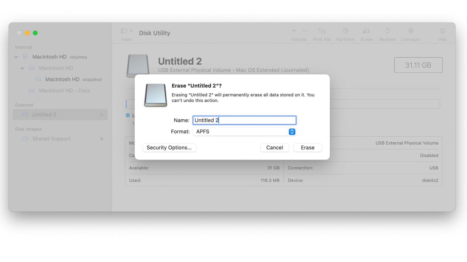 How to install macOS on an external drive