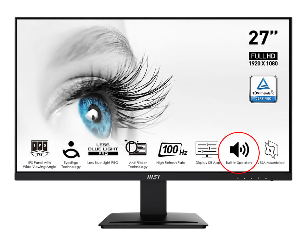 msi monitor built-in speakers