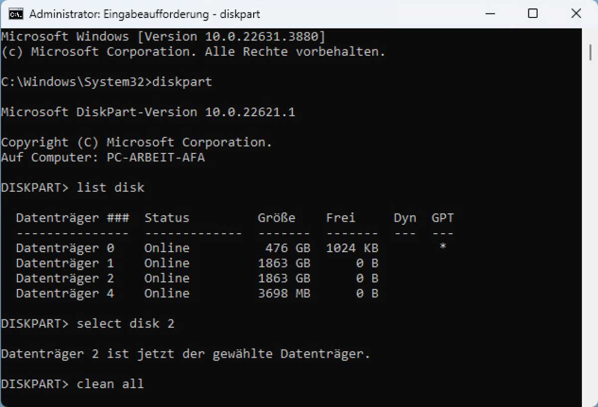 Diskpart Es Wurde Auf Ein Veraltetes Objekt Verwiesen www.pcwelt.de