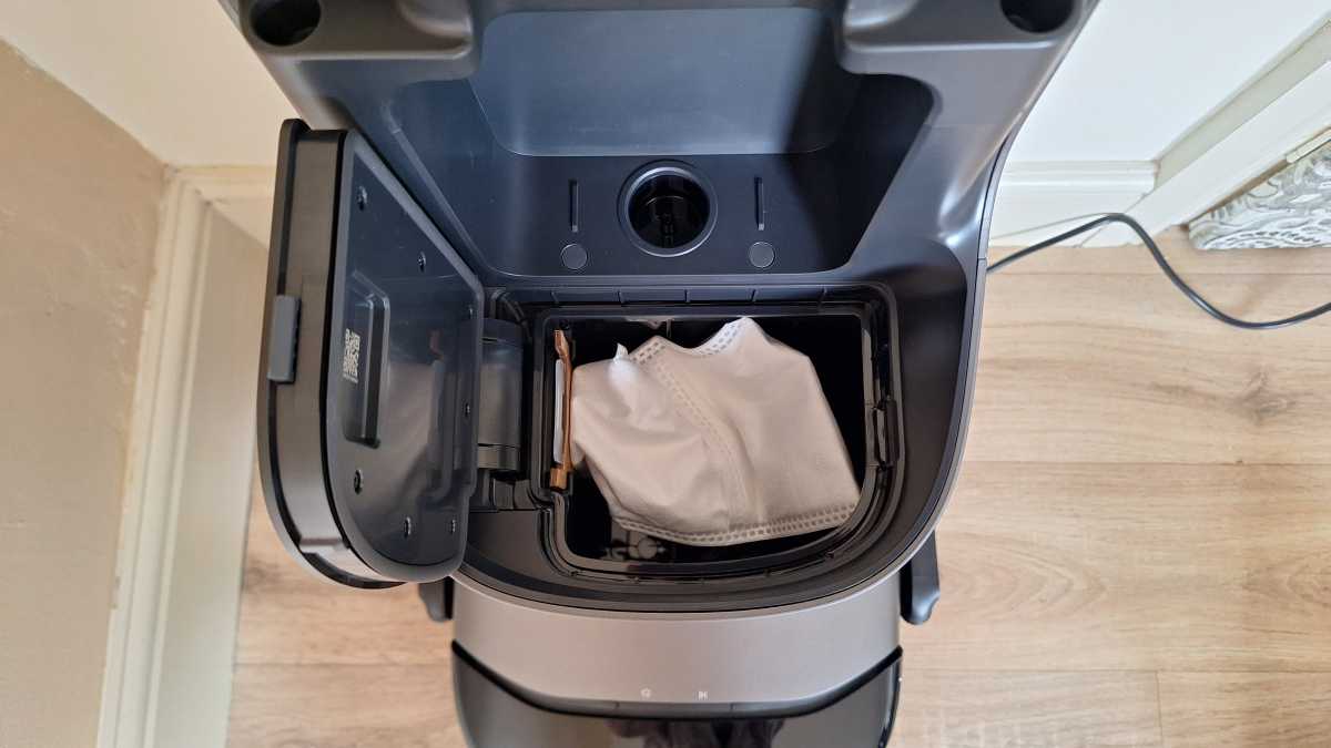 A top view of the eufy S1 Pro dust bag