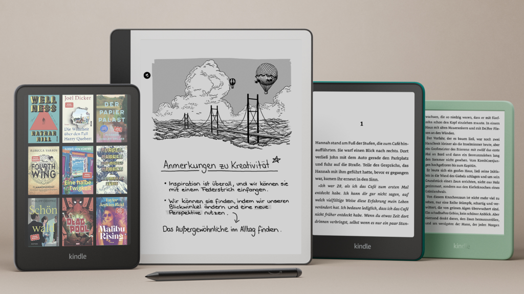 Image: Neue Kindle-Serie vorgestellt: Erstmals mit Farb-Display & neuer Kindle in MatchagrÃ¼n