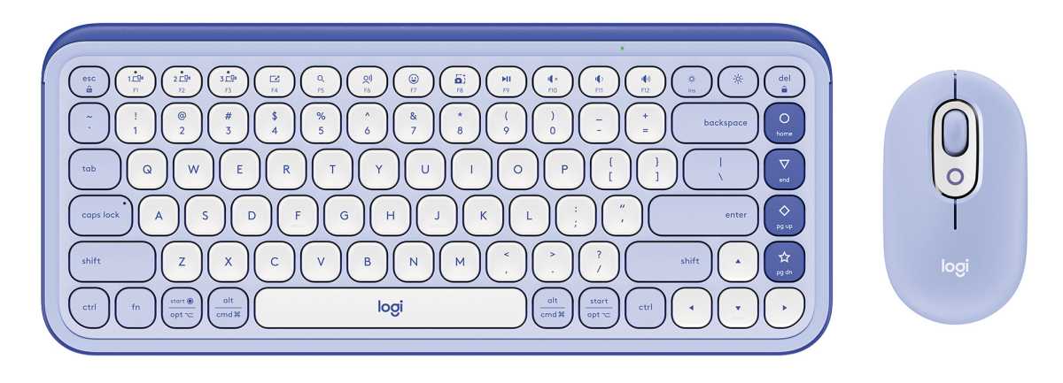 Logitech Pop Icon Combo keyboard and mouse lilac