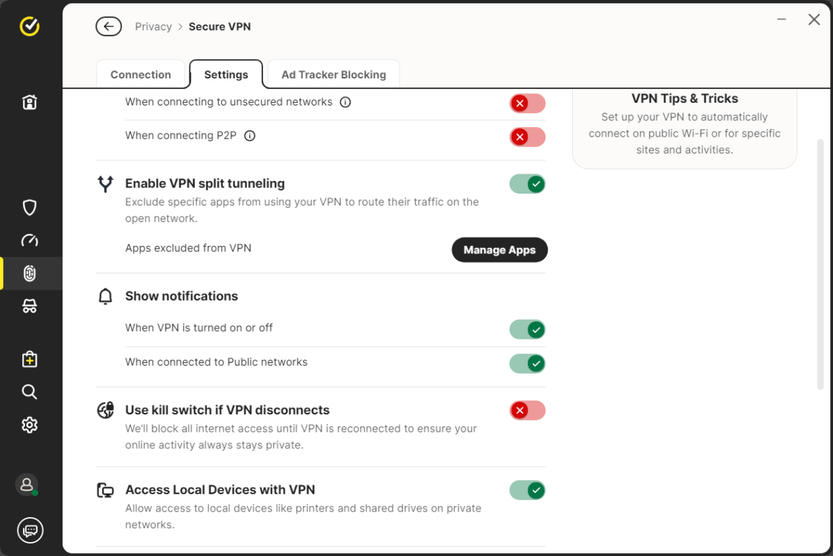 Norton VPN segura