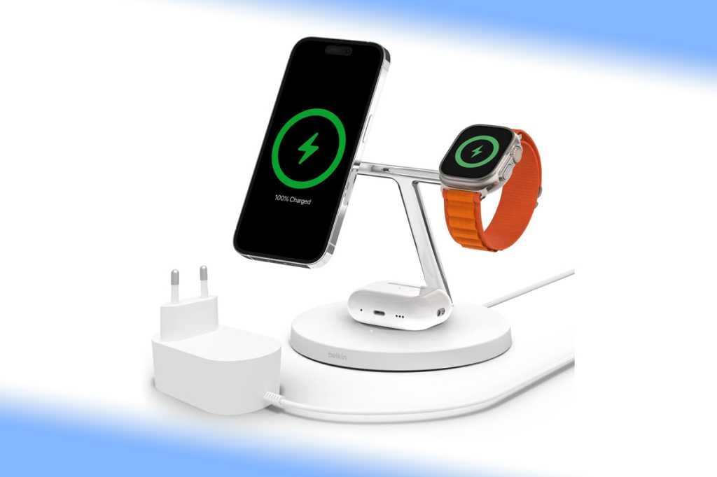 Image: Praktischer Hingucker gÃ¼nstig wie nie: Induktive Ladestation fÃ¼r iPhone, Apple Watch und Airpods jetzt zum neuen Bestpreis einpacken