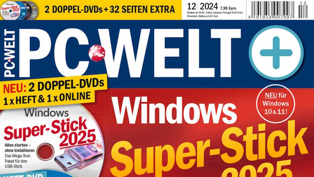 Image: PC-WELT 12/2024 jetzt am Kiosk: Windows Super-Stick 2025