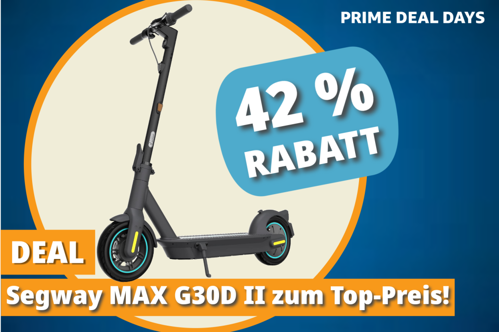 Image: 380 Euro gÃ¼nstiger: E-Scooter-Bestseller von Segway bei Amazon im Angebot