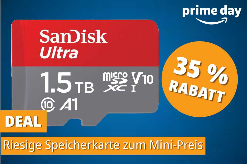 Image: Diese riesige 1,5TB SanDisk microSD-Karte ist zum Prime Day um 35 % reduziert