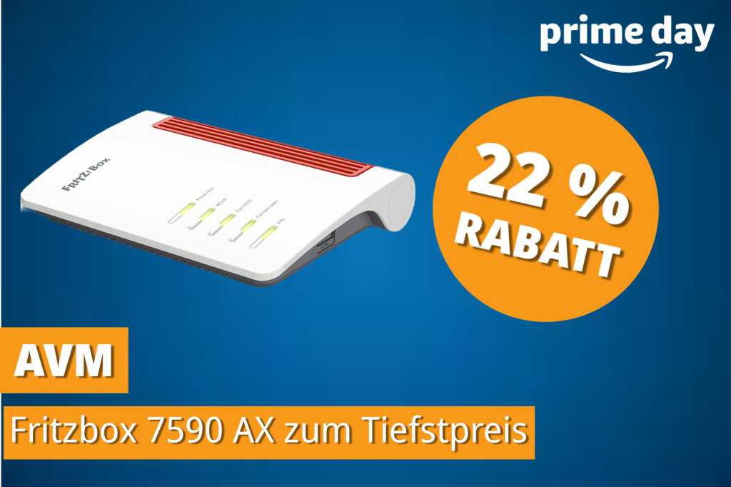 Image: Prime Day: AVM Fritzbox 7590 AX Exclusive Edition zum Tiefstpreis â USB-Stick gratis dazu