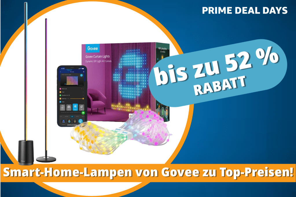 Image: Bis zu 52 % Rabatt: LED-Stehlampen und mehr von Govee zu Hammerpreisen