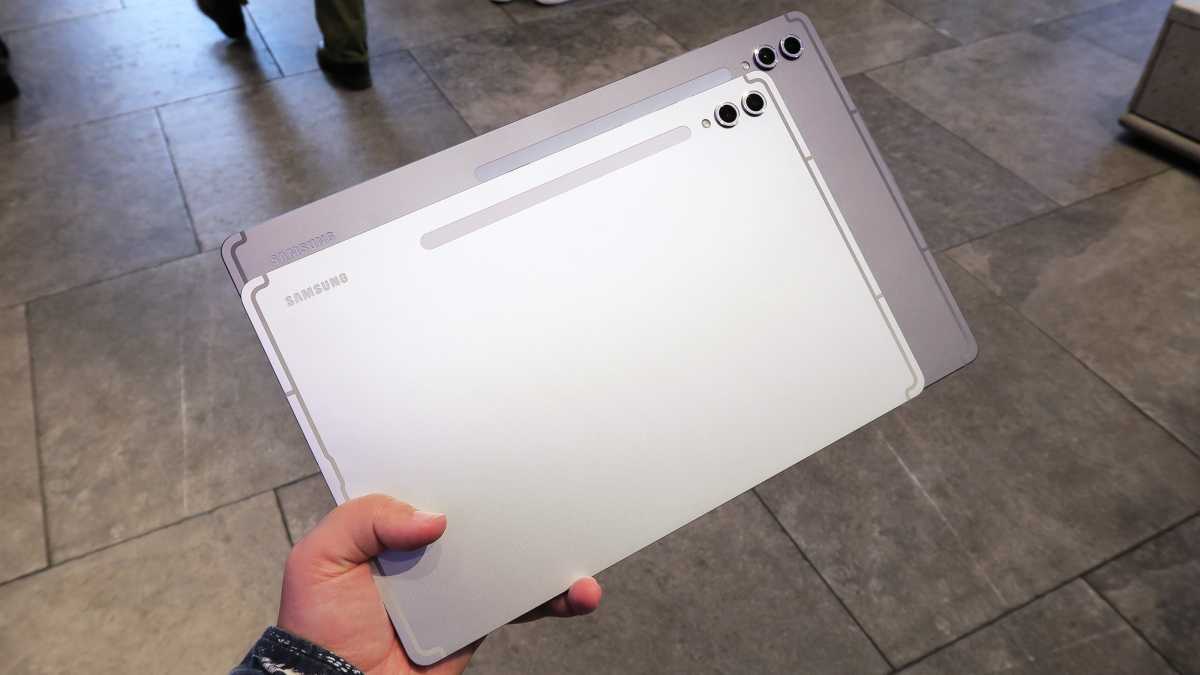 Samsung Galaxy Tab S10 Plus S10 Ultra hands on back angled handheld