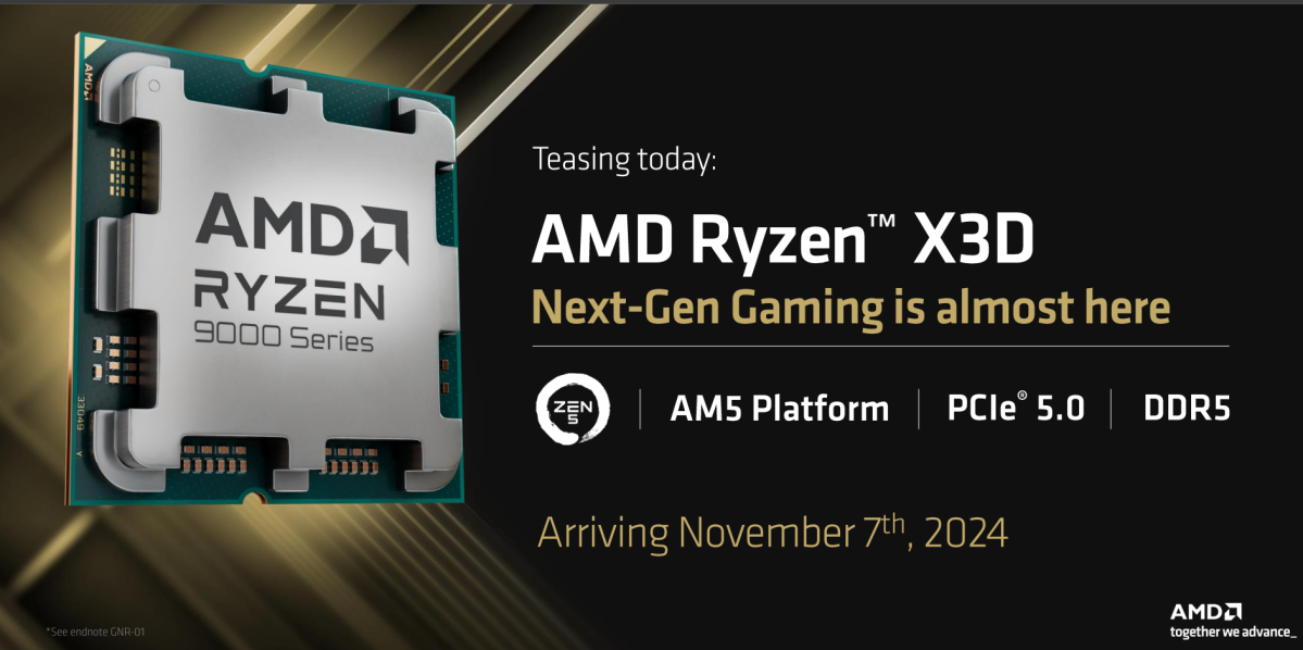 AMD Ryzen 9000X3D processor launch teaser