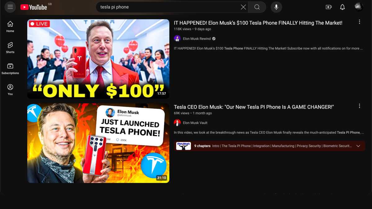 Tesla YouTube Rumours