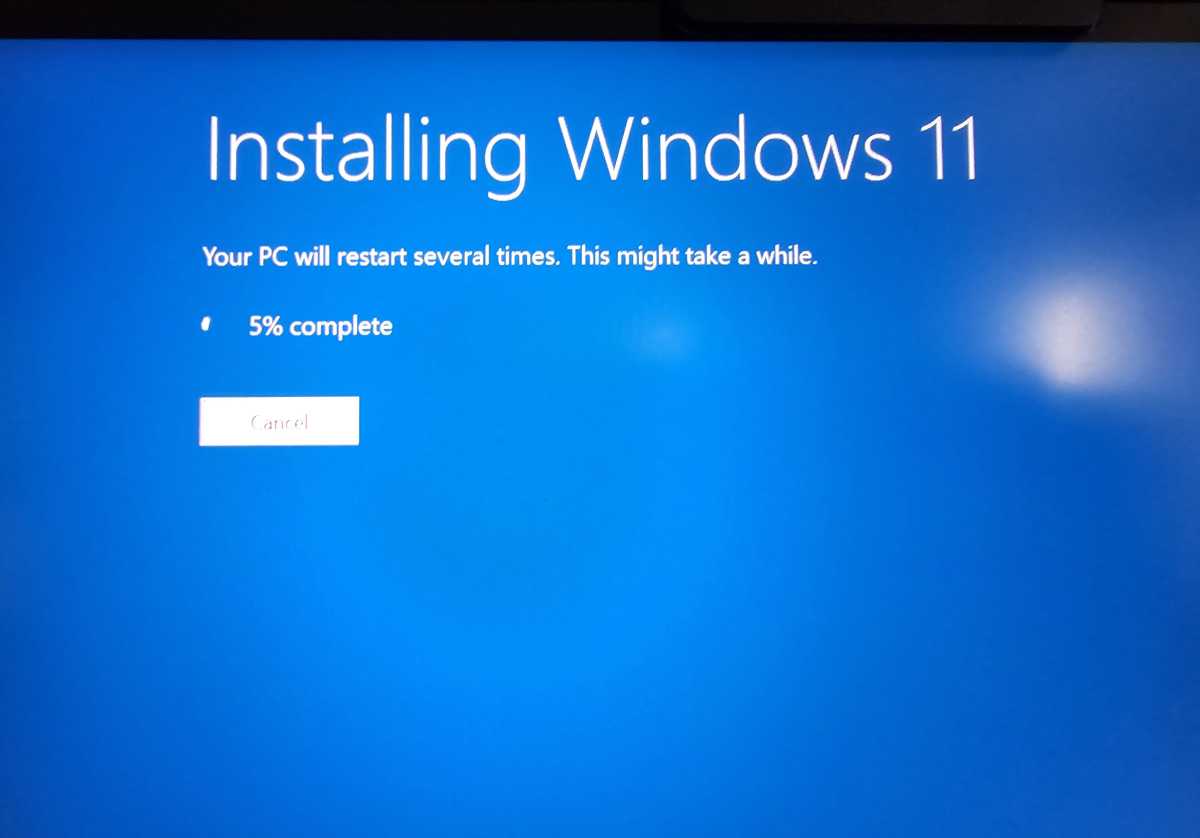 Pantalla de actualización de Windows 11 2024