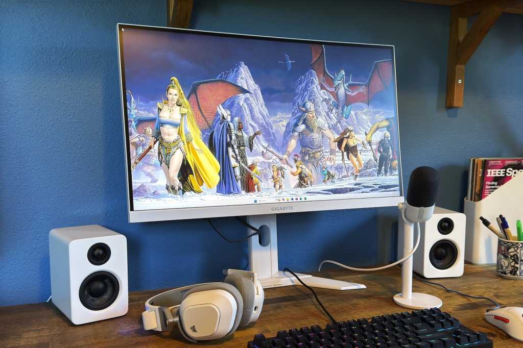 Image: Gigabyte M27QA ICE im Test: Solider Gaming-Monitor in WeiÃ