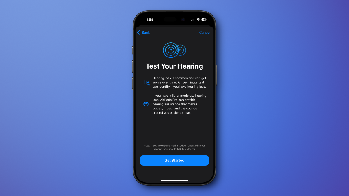 iOS 18 hearing test