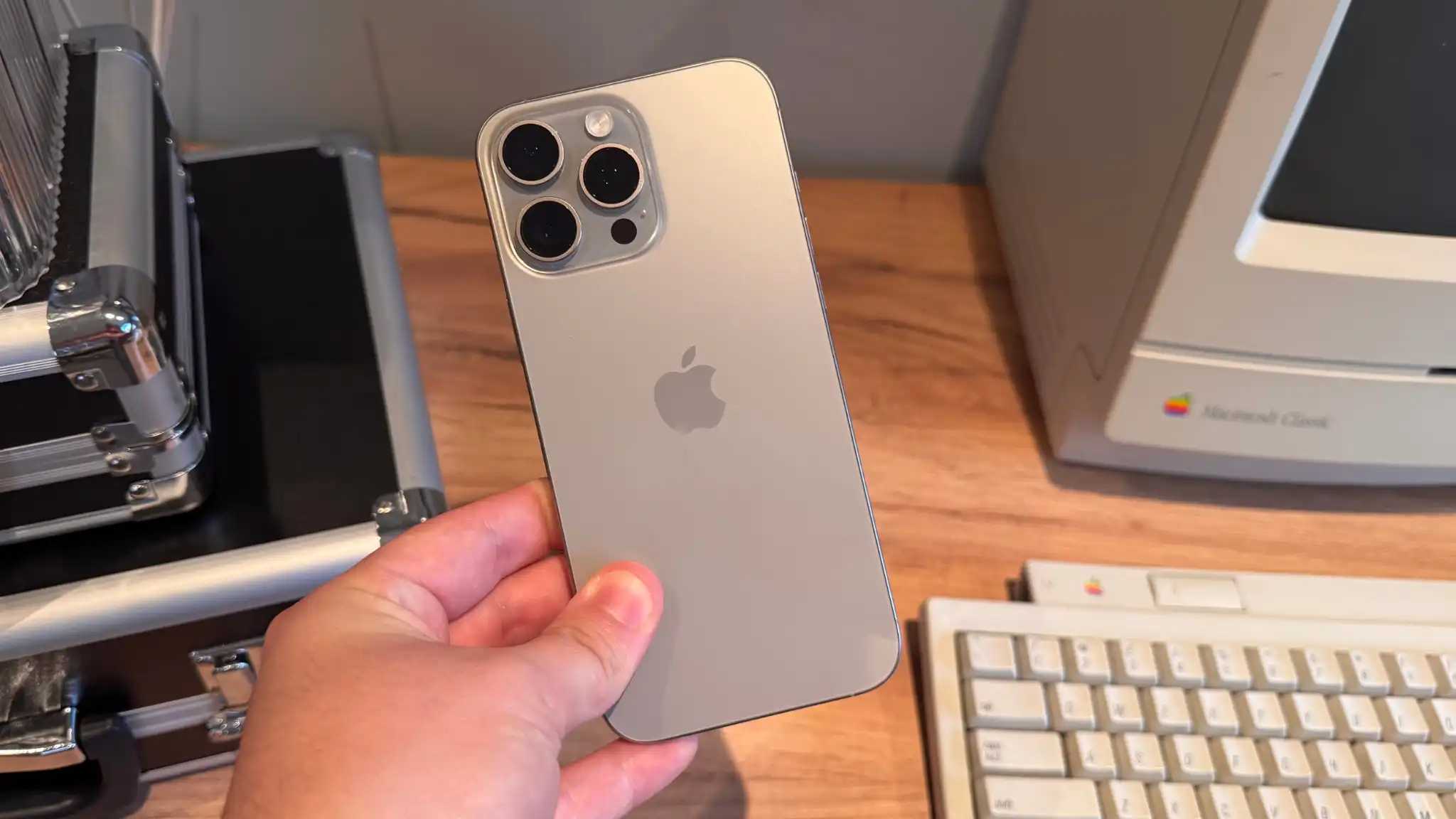 iPhone 16 pro max by hand